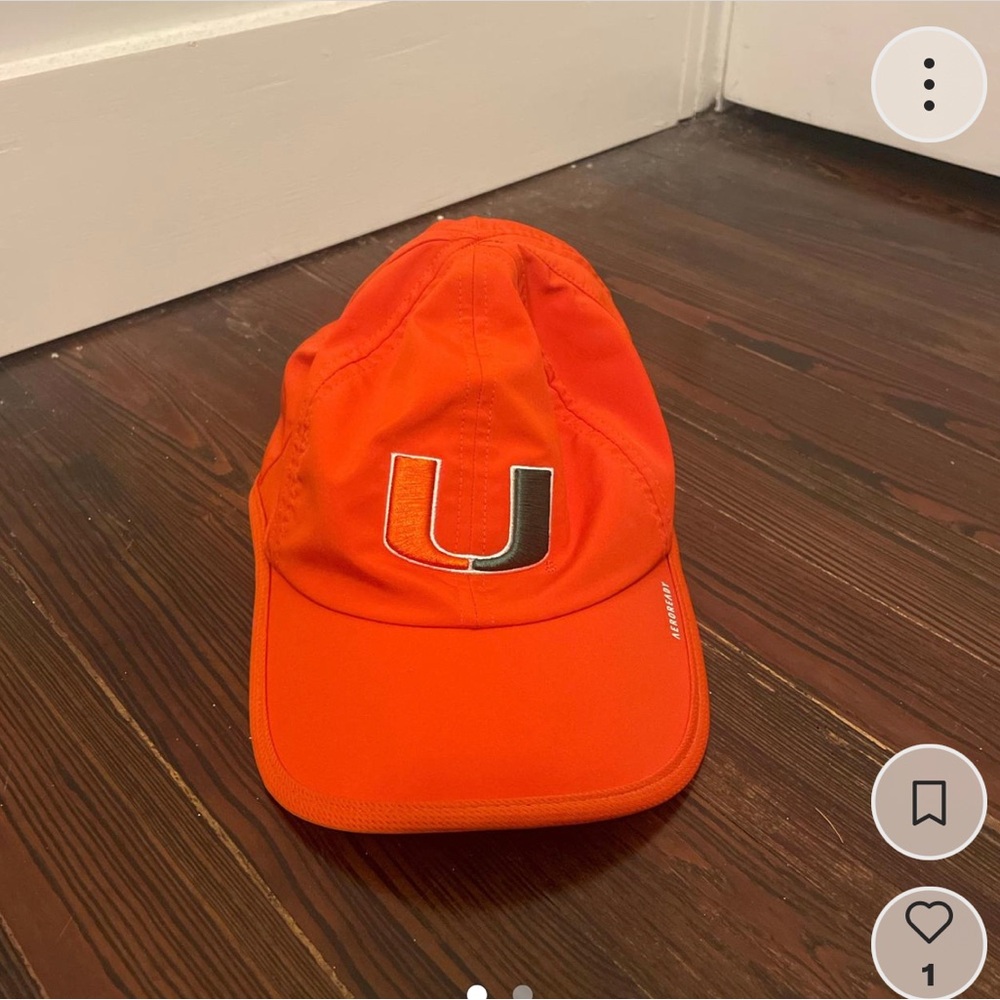 Orange Cap with University of Miami logo
